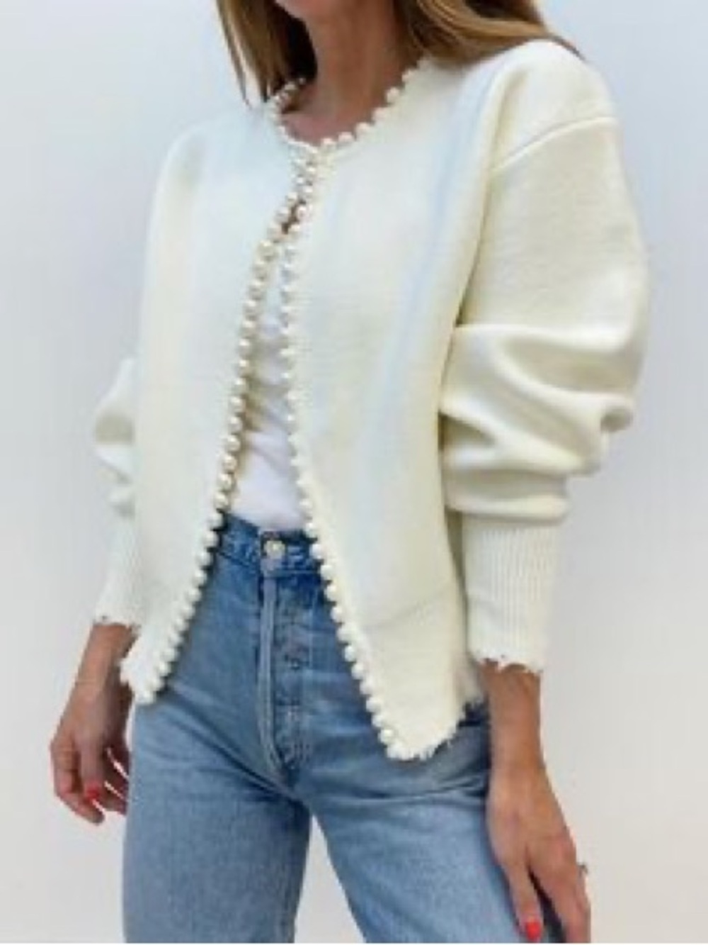 Vita Grace Isabella Pearl Edge Cardigan
